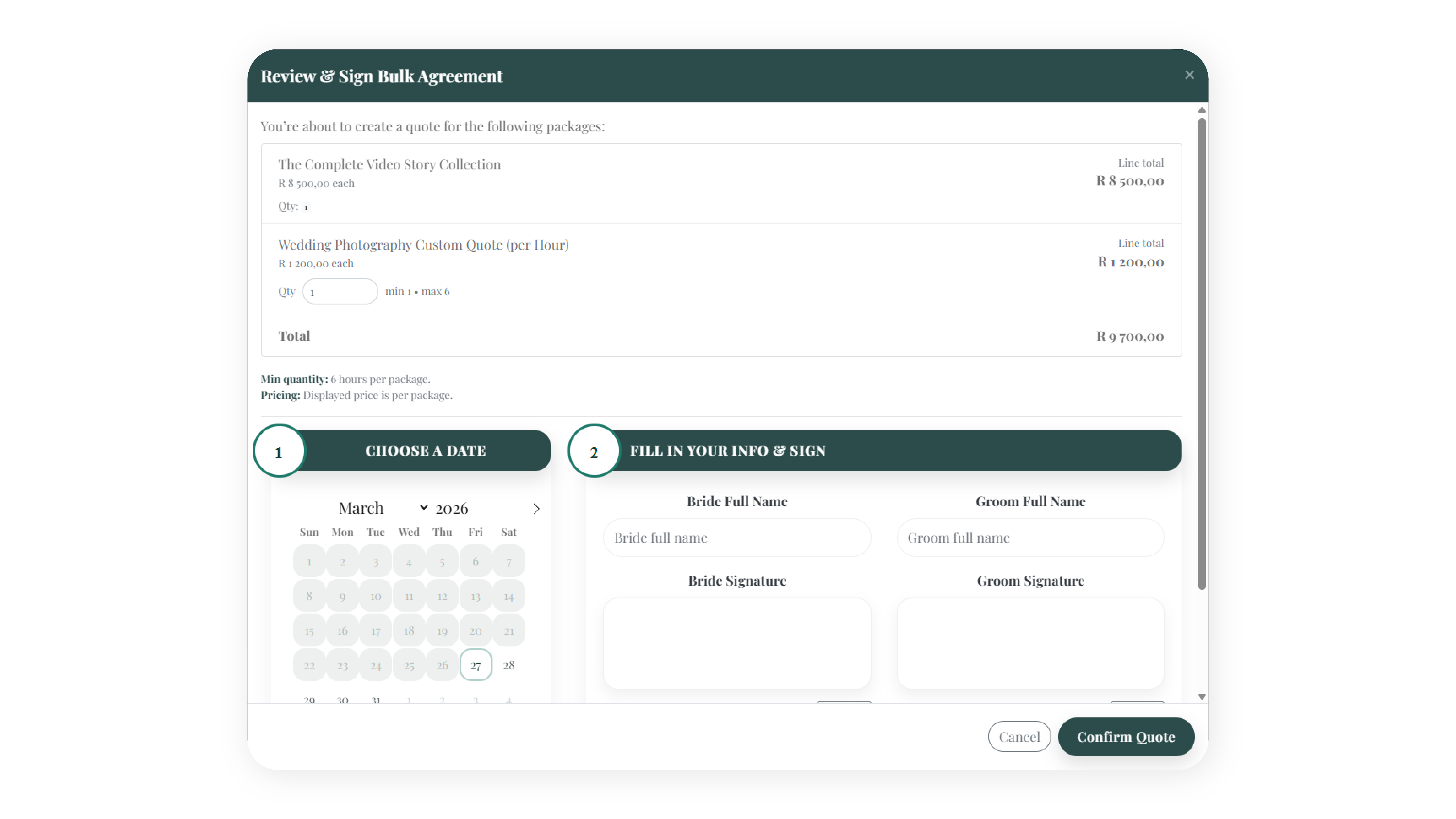 Custom package builder